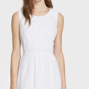 Vineyard Vines White Eyelet Lace Sleeveless Dress